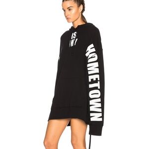 Faith Connexion Graphic Print Crew Neck LA Hoodie Sweat Black XS